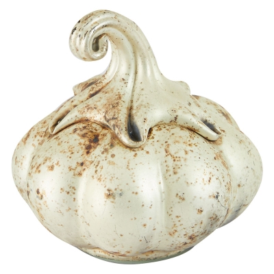 Calabaza Decorativa Vidrio Dorado 6x6 Pulgadas