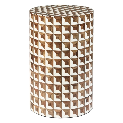 Mesa Lateral Carter de Hueso y Madera