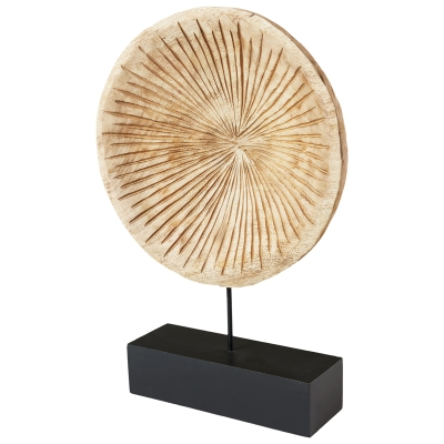 Disco Decorativo de Madera Negro 15x5x22"