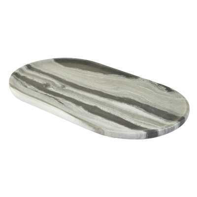 Bandeja para Queso de Marmol  Ovalada Gris Grande  18"