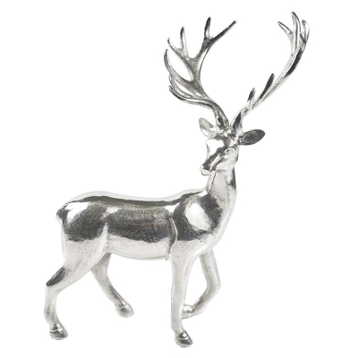 Venado Decorativo Plateado 9 x 3 x 18 Pulgadas