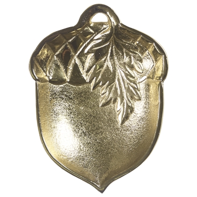 Plato Avellana Decoración Dorado 7x5 Pulgadas