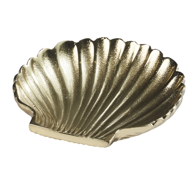 Plato Decorativo Shell Dorado 6x6 Pulgadas