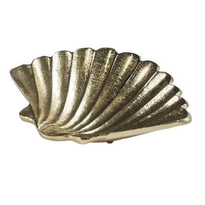 Tazón Decorativo Shell Dorado 7x5x2 Pulgadas