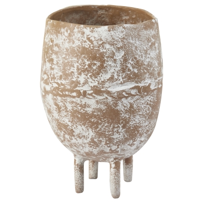 Florero con Patas Aluminio Marfil 6x8 Pulgadas