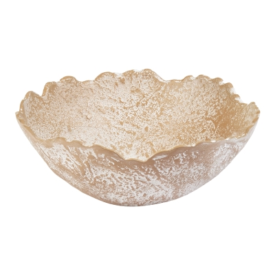 Tazón Decorativo Aluminio Terracota 10x4 Pulgadas