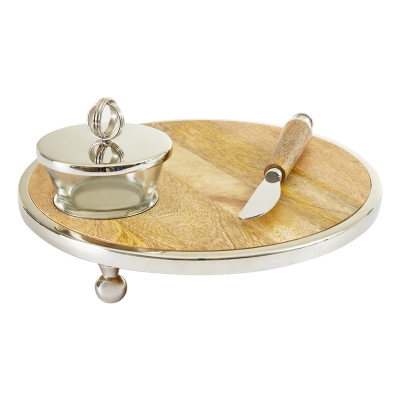 Chip & Dip con Chuchillo de Acero Inoxidable Pequeño 2 Piezas