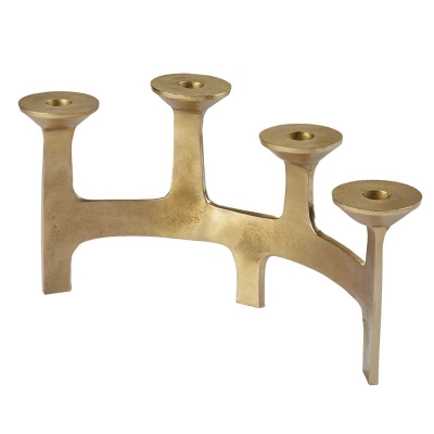 Portavela de 4 Vela Dorado