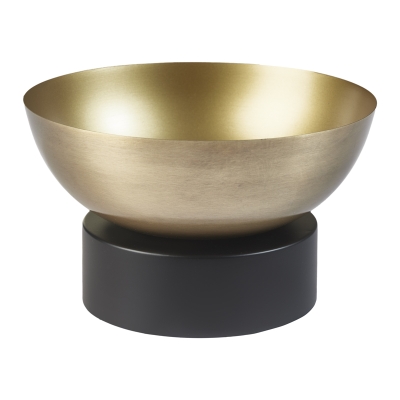 Tazón Decorativo Dorado y Negro Pequeño