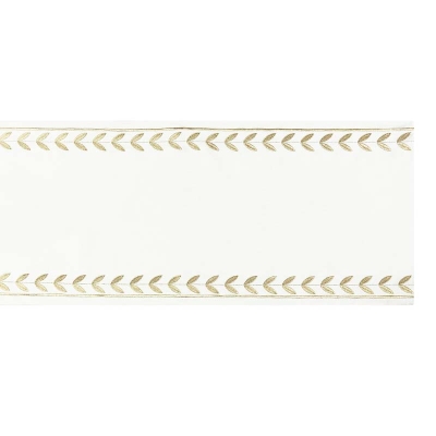 Camino de Mesa Marzia Blanco Dorado 14x71 Pulgadas