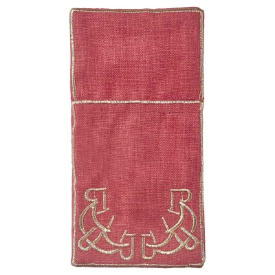 Portacubierto Lea Rojo y Dorado