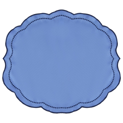 Individual Ovalado Lucca Azul 17 x 14 Pulgadas