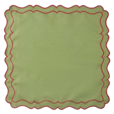 Individual Camilo Verde y Rojo 16x16"