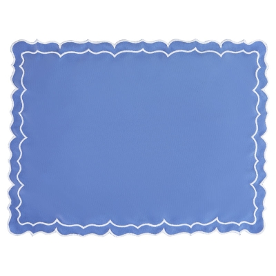 Individual Carlotta Rectangular Azul 14 x 18"