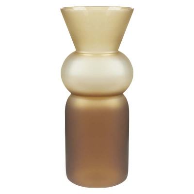 Florero Vidrio Ámbar 13x5 Pulgadas