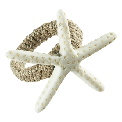 Aro de Servilleta Estrella de Mar Resina 3x2x2 Pulgadas