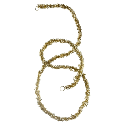 Guirnalda con Pedrería Dorada 72 Pulgadas