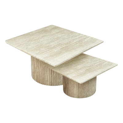 Mesa de Centro Bowker Cuadradas 2 Piezas