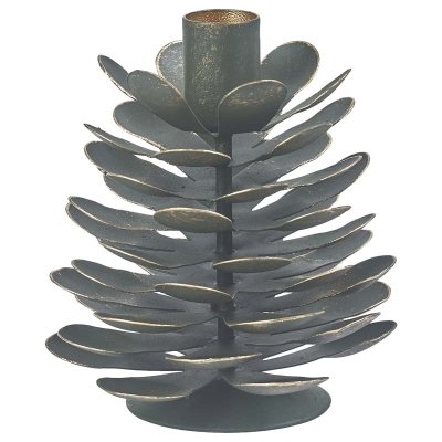 Portavela Pino Cono Verde Oscuro 4 x 5 Pugladas