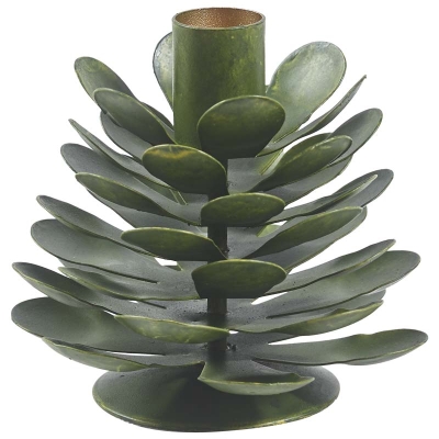 Portavela Pino Cono Verde Claro 4 x 3.5 Pugladas