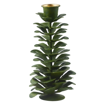 Portavela Follaje Pino Verde Claro 3x5 Pulgadas