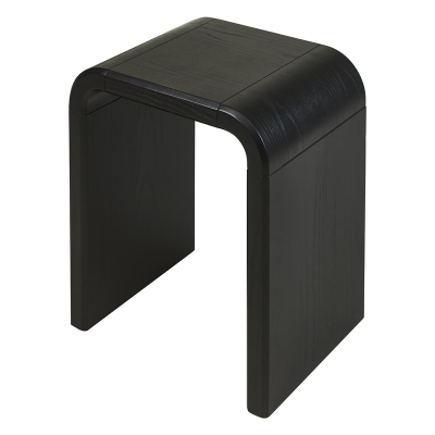 Mesa Lateral Roy Negro Rectangular