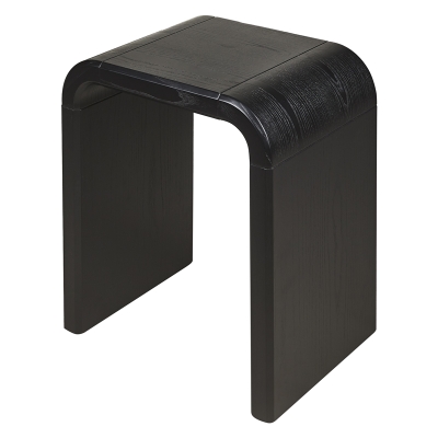 Mesa Lateral Roy Negro Rectangular