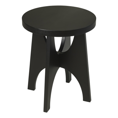 Mesa Lateral Moon Negro Redonda