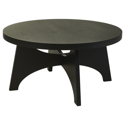 Mesa de Centro Moon Negro Redonda