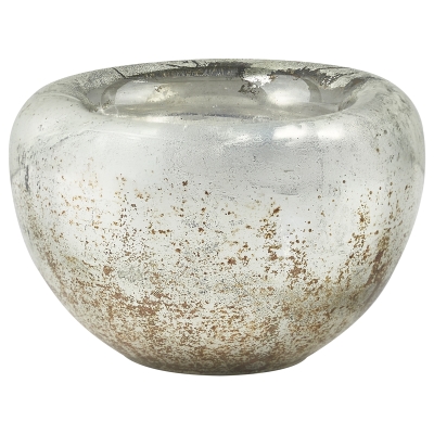 Portavela Plateado 5x5x3"