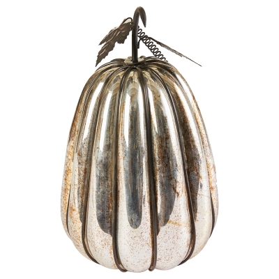 Calabaza Alta Brillante Grande Vidrio 9x13 Pulgadas