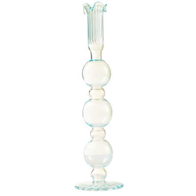 Portavela 3 Esferas Azul 3x3x12"