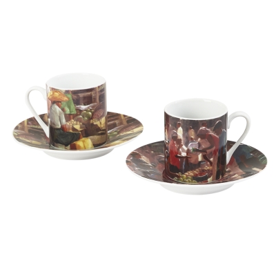 Arte de Café Taza Espresso con Plato 2 Piezas