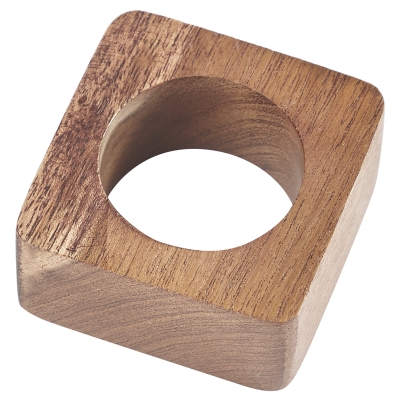Aro de Servilleta de Madera Rectangular