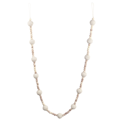 Guirnalda con Bolas de Madera 71 Pulgadas