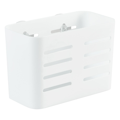 Organizador de Baño Succión Plástico Blanco 7 x 7 x 4 Pulgadas