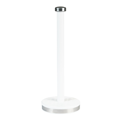 Porta Papel de Tolla Metal Blanco 5 x 5 x 14 Pulgadas