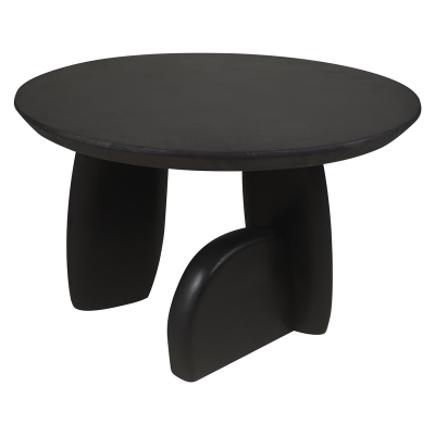 Mesa de Centro Moodyh Stone Madera Negra 28x18 Pulgadas