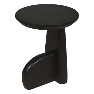 Mesa Lateral Moodyh Stone Madera Negra 15x18 Pulgadas