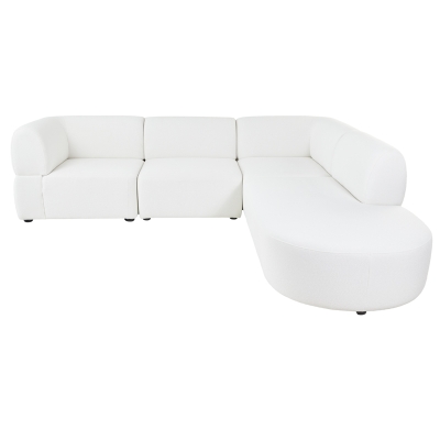 Seccional Derecho Aria Marfil 109x109x29 Pulgadas