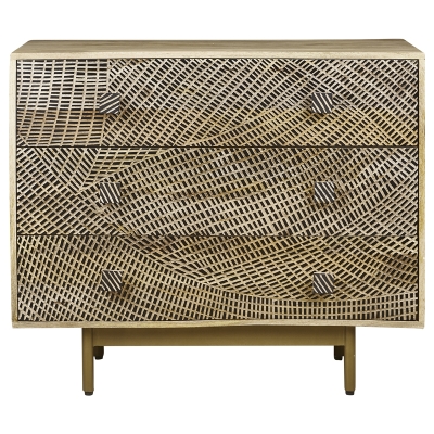 Gavetero Carv Madera de Mango 35x15x30 Pulgadas