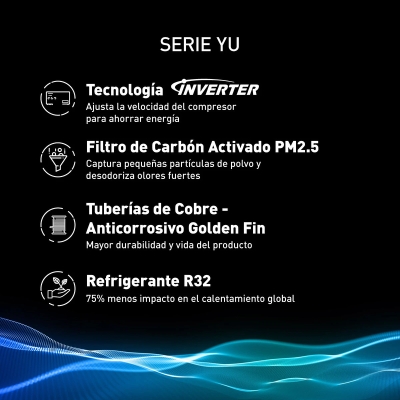 Aire Acondicionado 24000BTU Seer 21 Panasonic CS/CU YU24AKV-2