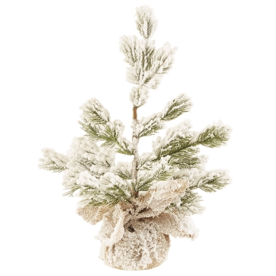 Árbol Nevado Base Yute 18 Pulgadas
