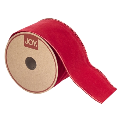 Cinta Terciopelo Rojo 2.5"x10Y