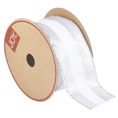 Cinta Escarcha Plateado Blanco 2.5" 10Y