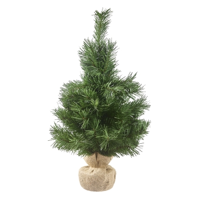 Mini Árbol Pino Nevado Base Yute 18 Pulgadas