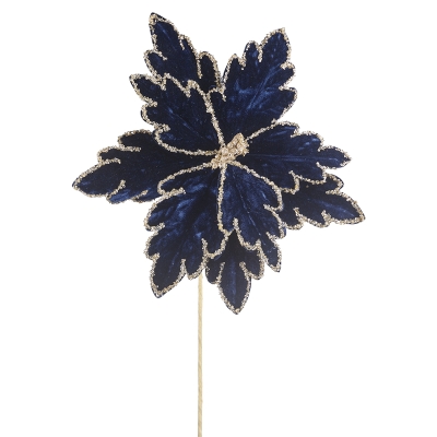 Flor Pascua Azul con Borde Dorado 20 pulgadas