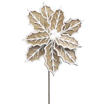 Flor Pascua Crema Blanca 23 pulgadas