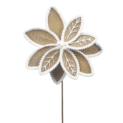 Flor Pascua Crema Blanca 19 pulgadas