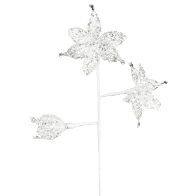 Flor Magnolia Plateada x3  24 "